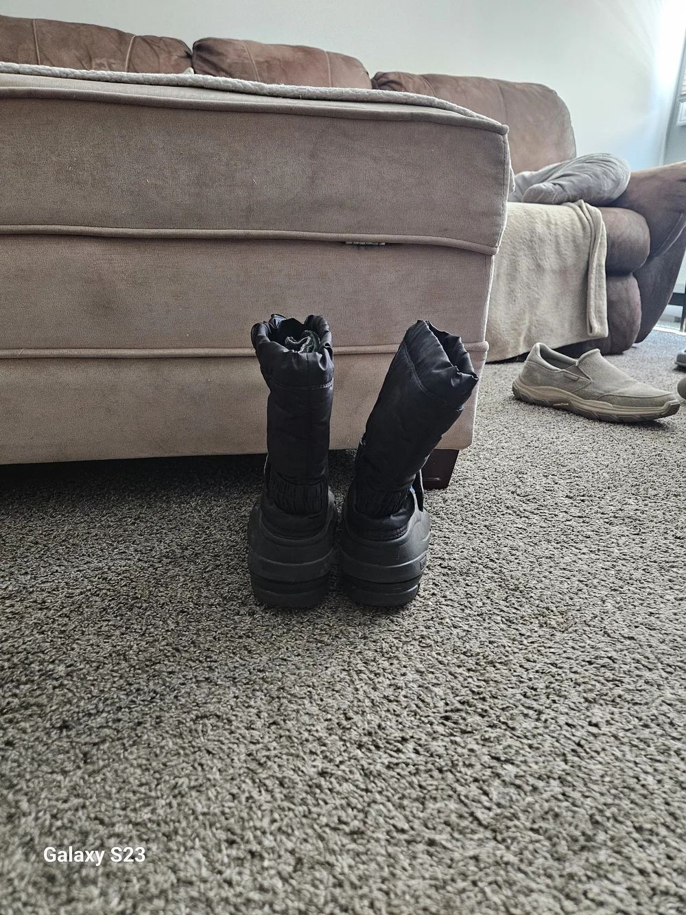 Sorel Kids Black and Blue Insulated Snow Boots
